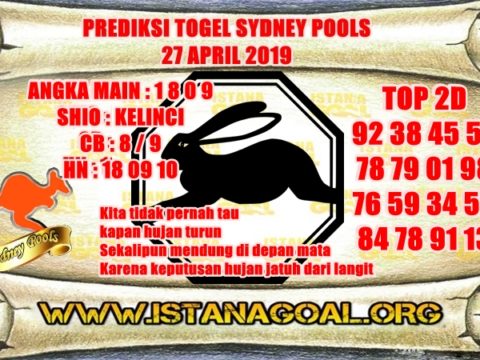 PREDIKSI TOGEL SYDNEY POOLS 27 APRIL 2019