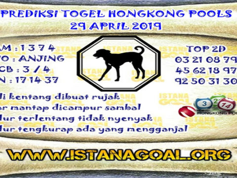 PREDIKSI TOGEL HONGKONG POOLS 29 APRIL 2019