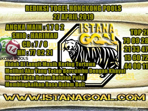 PREDIKSI TOGEL HONGKONG POOLS 27 APRIL 2019