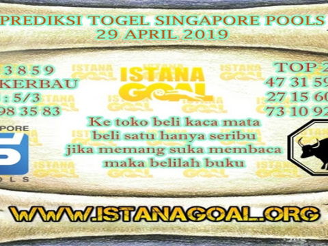 PREDIKSI TOGEL SINGAPORE POOLS 29 APRIL 2019