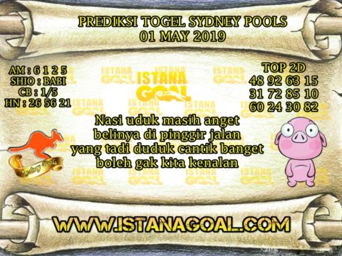 PREDIKSI TOGEL SYDNEY POOLS 01 MAY 2019