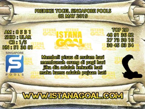 PREDIKSI TOGEL SINGAPORE POOLS 02 MAY 2019