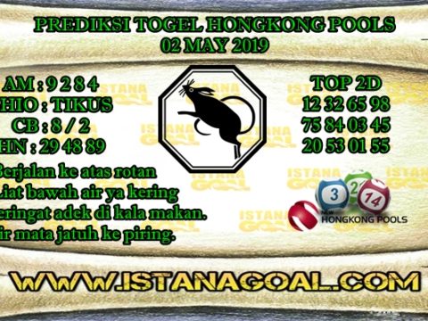 PREDIKSI TOGEL HONGKONG POOLS 02 MAY 2019