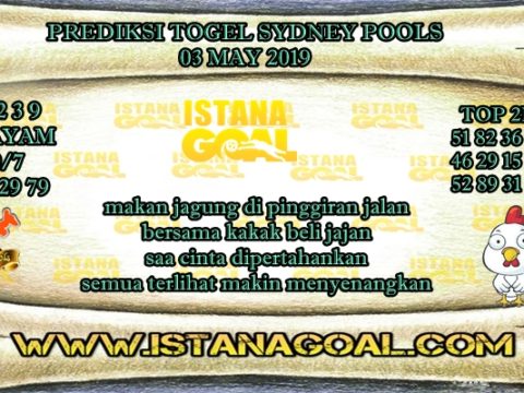 PREDIKSI TOGEL SYDNEY POOLS 03 MAY 2019