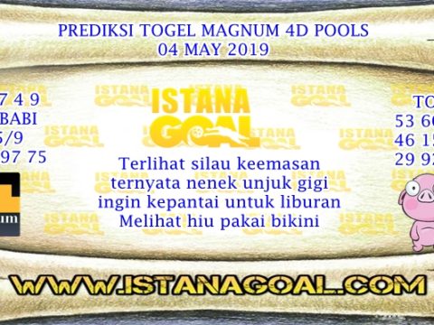 PREDIKSI TOGEL MAGNUM 4D POOLS 04 MAY 2019