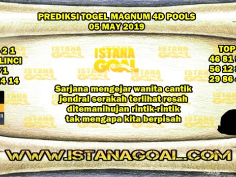 PREDIKSI TOGEL MAGNUM 4D POOLS 05 MAY 2019