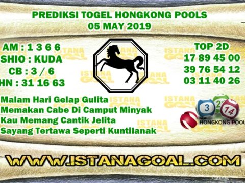 PREDIKSI TOGEL HONGKONG POOLS 05 MAY 2019