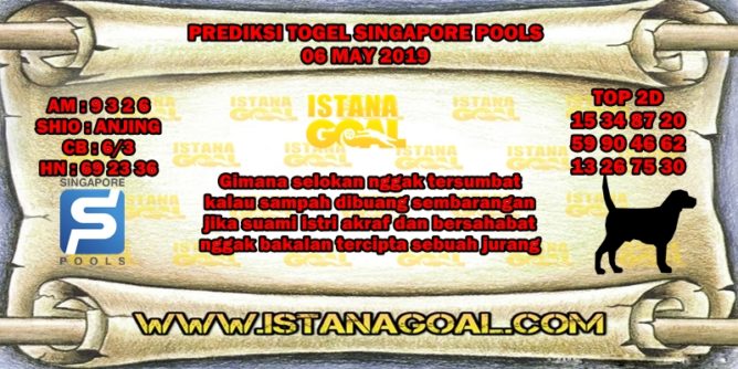 PREDIKSI TOGEL SINGAPORE POOLS 06 MAY 2019