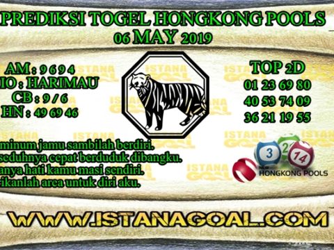 PREDIKSI TOGEL HONGKONG POOLS 06 MAY 2019