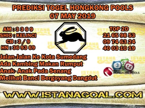 PREDIKSI TOGEL HONGKONG POOLS 07 MAY 2019