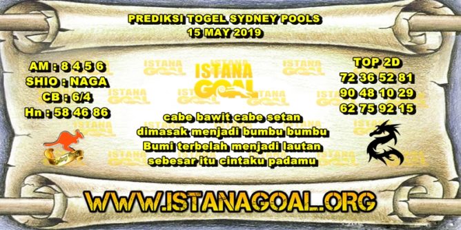 PREDIKSI TOGEL SYDNEY POOLS 15 MEI 2019