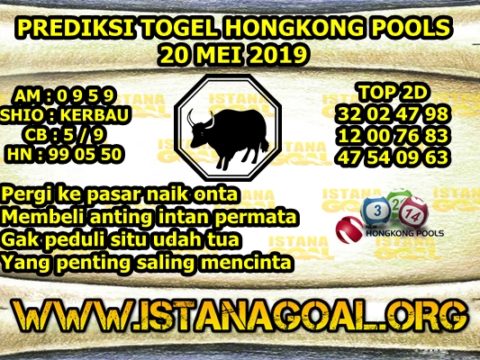 PREDIKSI TOGEL HONGKONG POOLS 20 MEI 2019