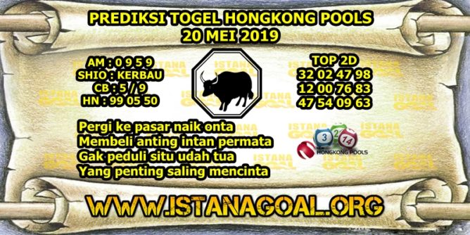 PREDIKSI TOGEL HONGKONG POOLS 20 MEI 2019