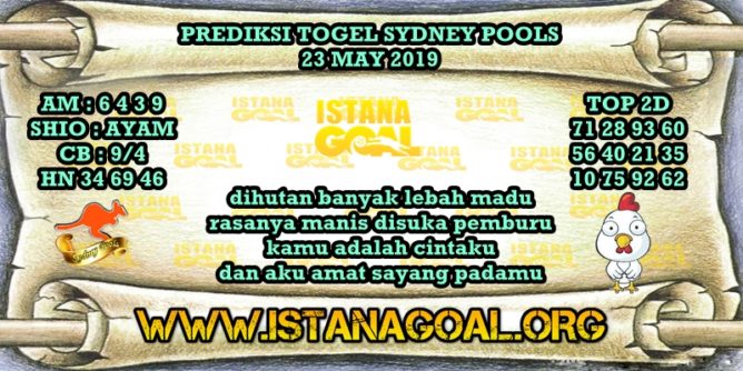 PREDIKSI TOGEL SYDNEY POOLS 23 MEI 2019