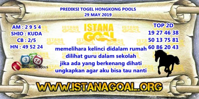 PREDIKSI TOGEL HONGKONG POOLS 29 MAY 2019