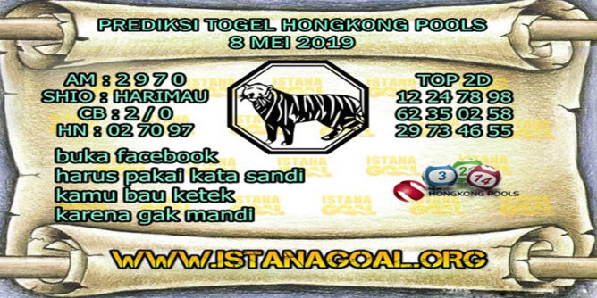 PREDIKSI TOGEL HONGKONG POOLS 8 MEI 2019