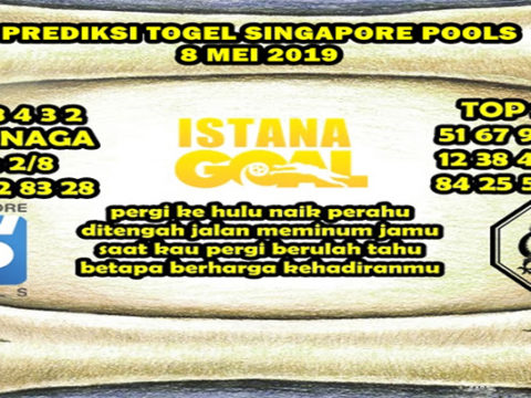 PREDIKSI TOGEL SINGAPORE POOLS 8 MEI 2019