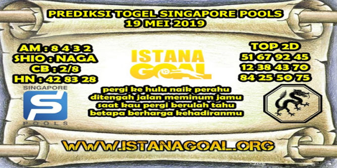 PREDIKSI TOGEL SINGAPORE POOLS 19 MEI 2019