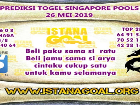 PREDIKSI TOGEL SINGAPORE POOLS 26 MEI 2019