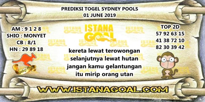 PREDIKSI TOGEL SYDNEY POOLS 01 JUNE 2019