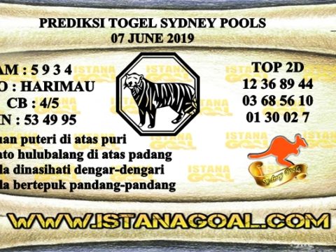 PREDIKSI TOGEL SYDNEY POOLS 07 JUNE 2019