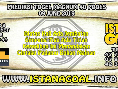 PREDIKSI TOGEL MAGNUM 4D POOLS 09 JUNE 2019