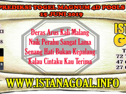 PREDIKSI TOGEL MAGNUM 4D POOLS 15 JUNE 2019