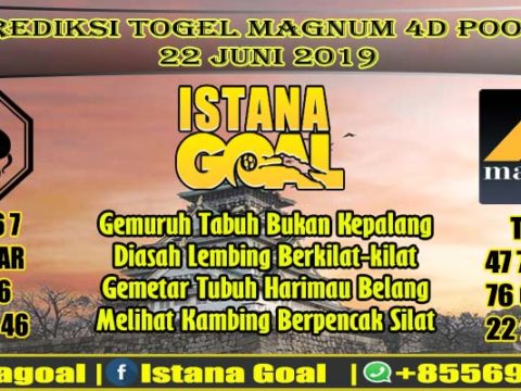 PREDIKSI TOGEL MAGNUM 4D POOLS 22 JUNE 2019