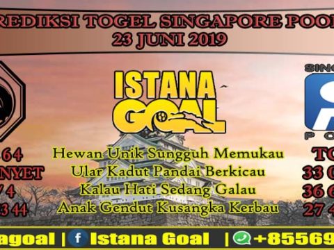 PREDIKSI TOGEL SINGAPORE POOLS 23 JUNE 2019