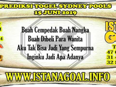 PREDIKSI TOGEL SYDNEY POOLS 15 JUNE 2019