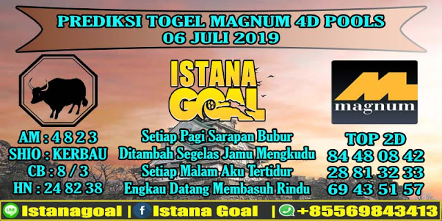 PREDIKSI TOGEL MAGNUM 4D POOLS 06 JULI 2019