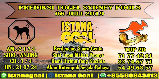 PREDIKSI TOGEL SYDNEY POOLS 06 JULI 2019