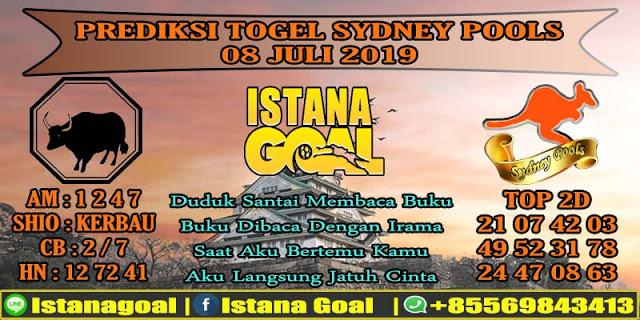 PREDIKSI TOGEL SYDNEY POOLS 08 JULI 2019