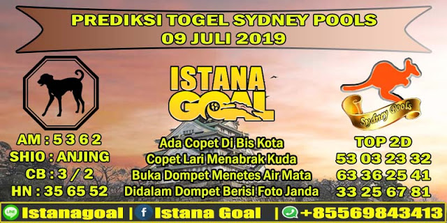 PREDIKSI TOGEL SYDNEY POOLS 09 JULI 2019