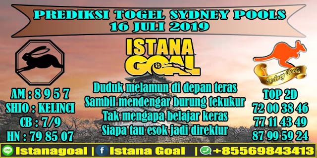 PREDIKSI TOGEL SYDNEY POOLS 16 JULI 2019