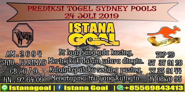 PREDIKSI TOGEL SYDNEY POOLS 24 JULI 2019