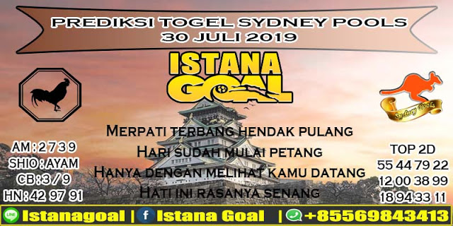 PREDIKSI TOGEL SYDNEY POOLS 29 JULI 2019 DAFTAR SEKARANG JUGA !!! SYDNEY , MAGNUM 4D , SINGAPORE , HONGKONG IstanaGoalLounge