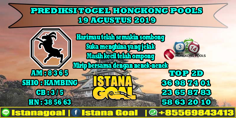 PREDIKSI TOGEL HONGKONG POOLS 19 AGUSTUS 2019