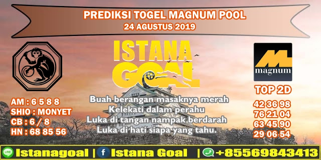 PREDIKSI TOGEL MAGNUM 4D POOLS 24 AGUSTUS 2019