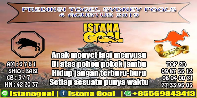 PREDIKSI TOGEL SYDNEY POOLS 04 AGUSTUS 2019