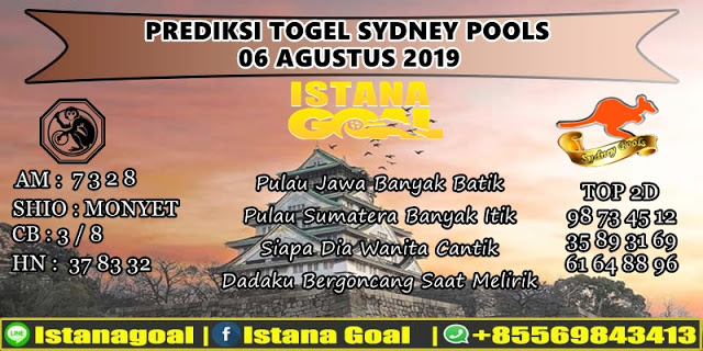 PREDIKSI TOGEL SYDNEY POOLS 06 AGUSTUS 2019