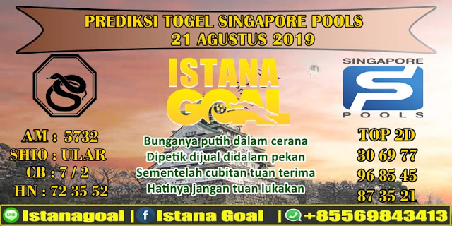 PREDIKSI TOGEL SINGAPORE POOLS 21 AGUSTUS 2019