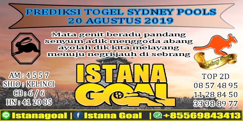 PREDIKSI TOGEL SYDNEY POOLS 20 AGUSTUS 2019