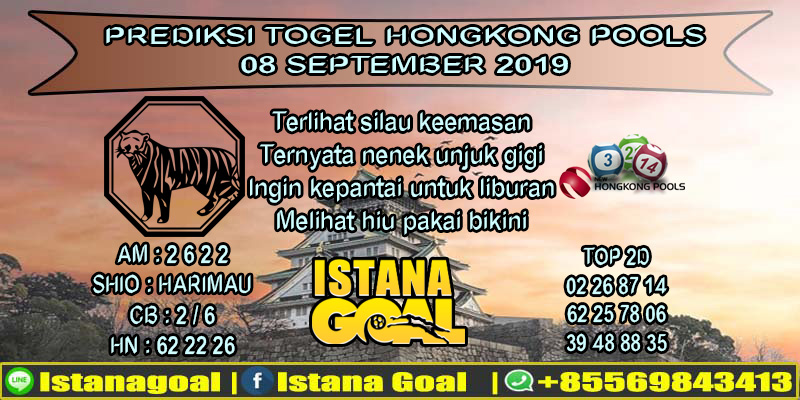 PREDIKSI TOGEL HONGKONG POOLS 08 SEPTEMBER 2019