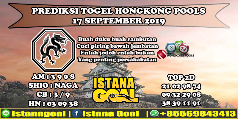 PREDIKSI TOGEL HONGKONG POOLS 17 SEPTEMBER 2019