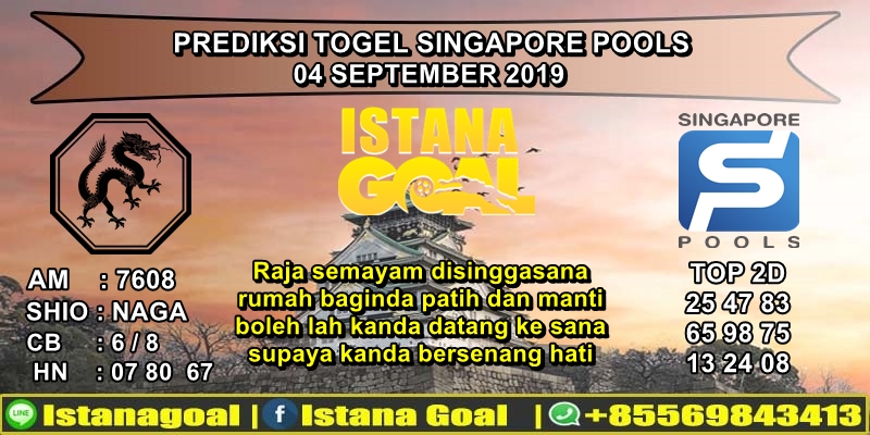 prediksi singapore 04 september 2019 istana goal