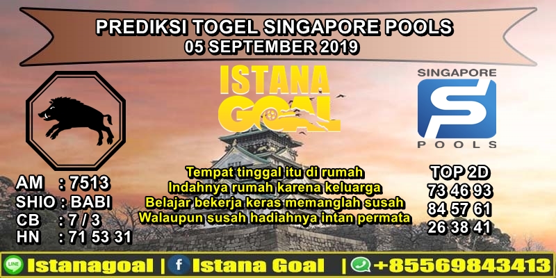 prediksi togel singapore 05 september istana goal