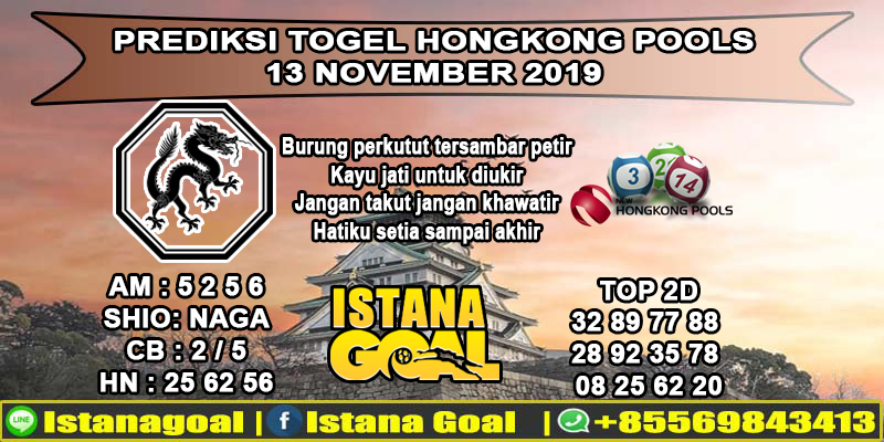 PREDIKSI TOGEL HONGKONG POOLS 13 NOVEMBER 2019