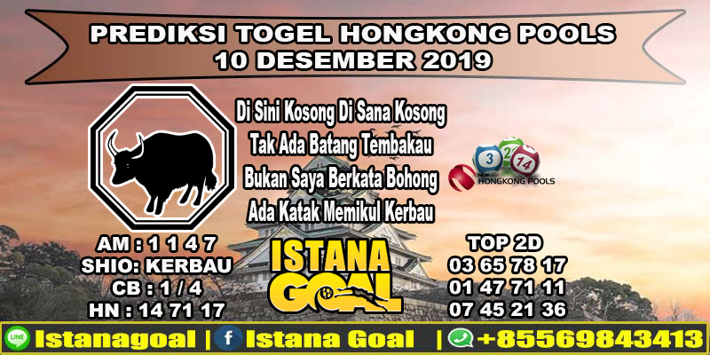 PREDIKSI TOGEL HONGKONG POOLS 10 DESEMBER 2019