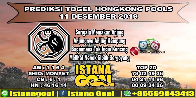 PREDIKSI TOGEL HONGKONG POOLS 11 DESEMBER 2019